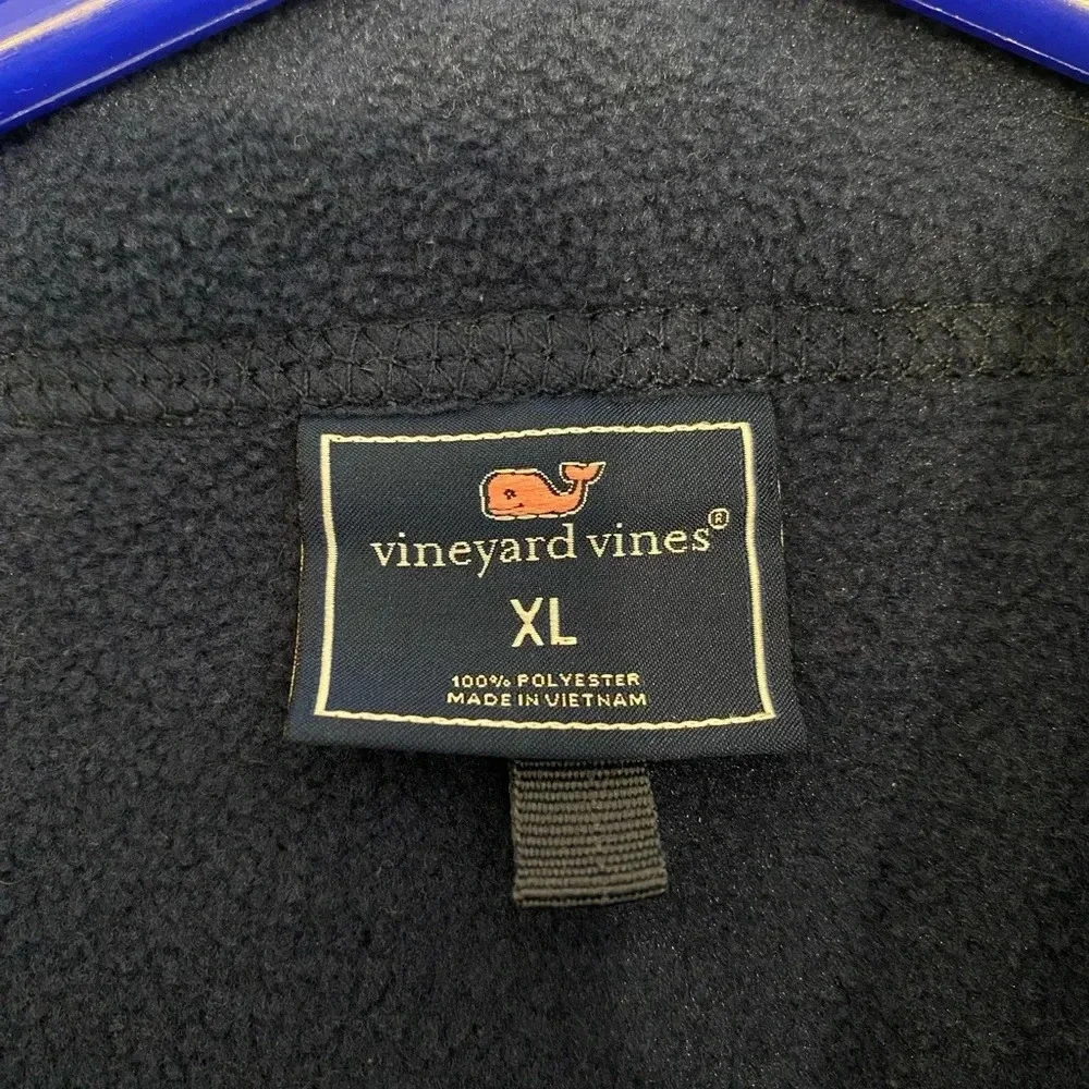Vineyard Vines Tech Fleece Harbor Vest Men’s XL Navy Blue Full Zip Fall Preppy